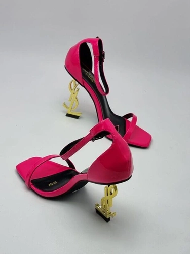Туфли-босоножки Yves Saint Laurent Opyum A105998 Patent Leather Pink фото-2