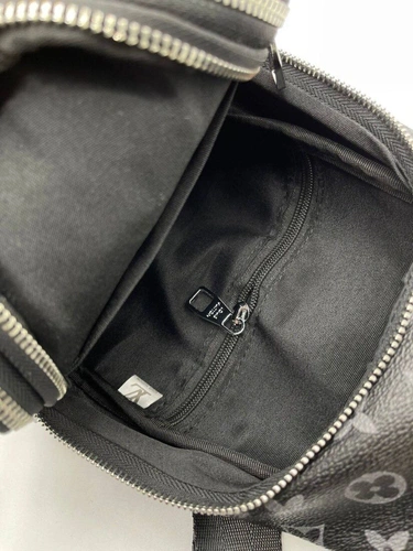 Мужская сумка-кобура Louis Vuitton A103907 из канвы серая 33:18:9 см фото-2
