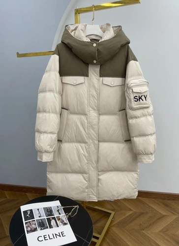 Женское премиум-люкс пальто bottega veneta белое/темно-бежевое A6133 фото-3