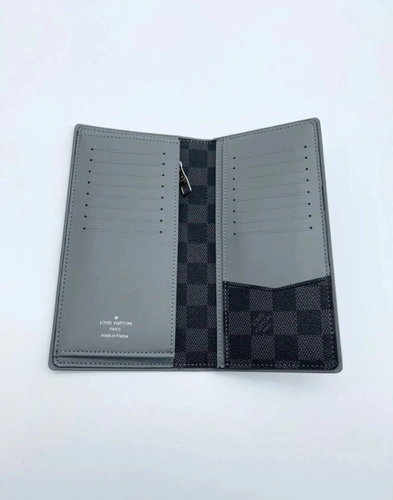 Бумажник Louis Vuitton Brazza A104078 серый / внутри серый 19:10 см фото-4