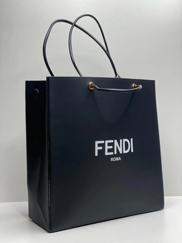Женская сумка-шоппер Fendi кожаная чёрная 34/35/13 см коллекция 2021-2022 фото-5