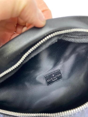 Поясная сумка Louis Vuitton из канвы Monogram черно-серая 46/19 фото-2