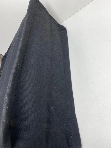 Сумка женская тканевая Yves Saint Laurent (YSL) чёрная с кожаными ручками 38/37/15 см фото-4