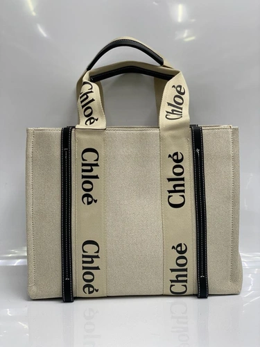 Женская сумка Chloe тканевая белая 36/29/10 коллекция 2021-2022 A83687 фото-3