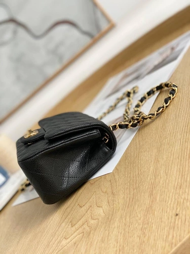 Женская сумка Chanel черная A79427 премиум с логотипом Размер: 25*15*8 см фото-7