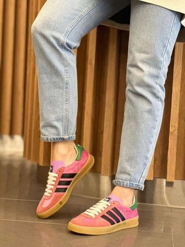 Кеды Adidas Gazelle x Gucci A104998 Pink фото-4