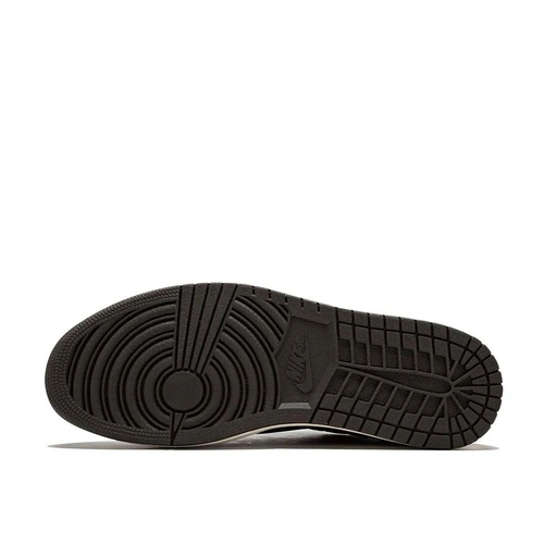 Кроссовки Nike Air Jordan 1 Low x Travis Scott коричнево-чёрные с белым фото-4