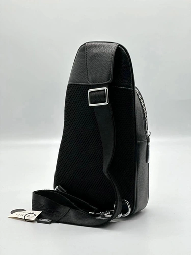 Мужская сумка Gucci A104233 кожаная чёрная 30:16 см фото-4