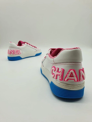 Кроссовки женские Chanel бело-синие фото-3