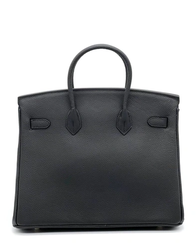 Женская сумка Hermes Birkin 35×26 см A109425 чёрная фурнитура золото фото-2