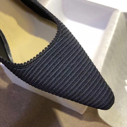 Туфли-босоножки женские Christian Dior черные текстильные коллекция лето 2021 фото-3