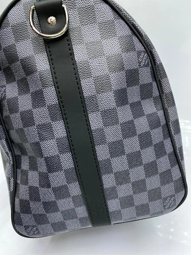 Дорожная сумка Louis Vuitton из канвы серая 50/28/22 см A80888 фото-3