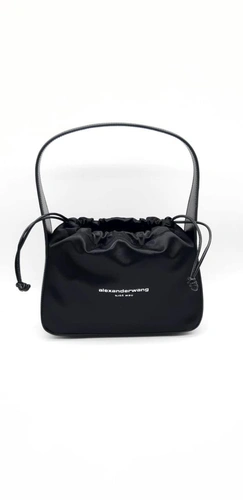 Женская сумка Alexandеr wang черная из плащевой ткани 25/18 фото-4