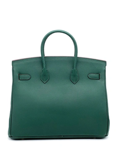 Женская сумка Hermes Birkin 35×26 см A109443 зелёная фото-3