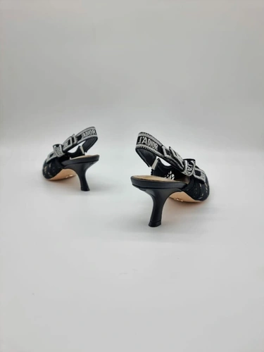 Женские босоножки Christian Dior J’Adior A109332 на каблуке чёрные фото-2