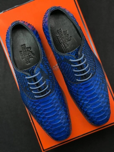 Мужские туфли Hermes из натуральной кожи питона  коллекция 2021-2022