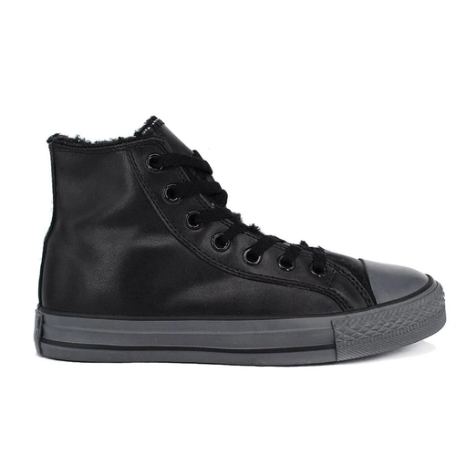 Кеды Converse All Star 100056 Black Grey с мехом