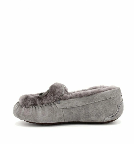 Угги женские мокасины UGG Dakota Revers Grey фото-6