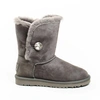 Угги женские ботинки UGG Bailey Button Bling Grey фото-1