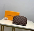 Косметичка Louis Vuitton коричневая с шахматным рисунком 17/12 см фото-1