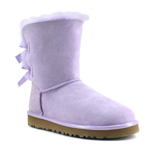 Угги женские UGG II Bailey Bow Metallic Lavender Fog фото-4