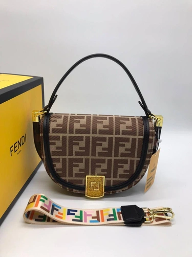 Женская сумка Fendi из монограммной ткани  25/17/8 A64917