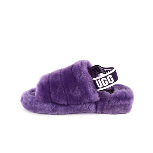 Угги тапочки женские UGG Women Slippers Fluff Yeah Slide Violet Bloom фото-3