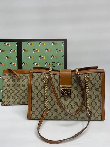 Женская сумка-тоут Gucci из канвы в комплекте кошелек 35/23/14,5 см A79742