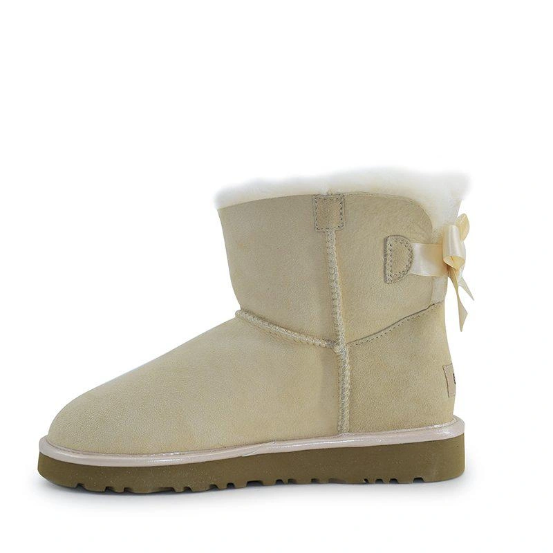 Угги женские мини UGG Mini Bailey Bow II Metallic Amberlight фото-5