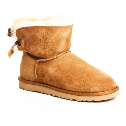 Угги женские ботинки UGG Mini Bailey Bow Chestnut фото-2