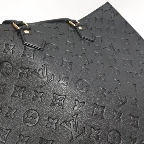 Женская кожаная сумка-тоут Louis Vuitton черная 38/36/9 фото-5
