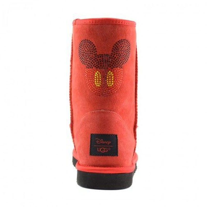 Угги женские UGG Classic Short Disney Mickey Crystal Red фото-5