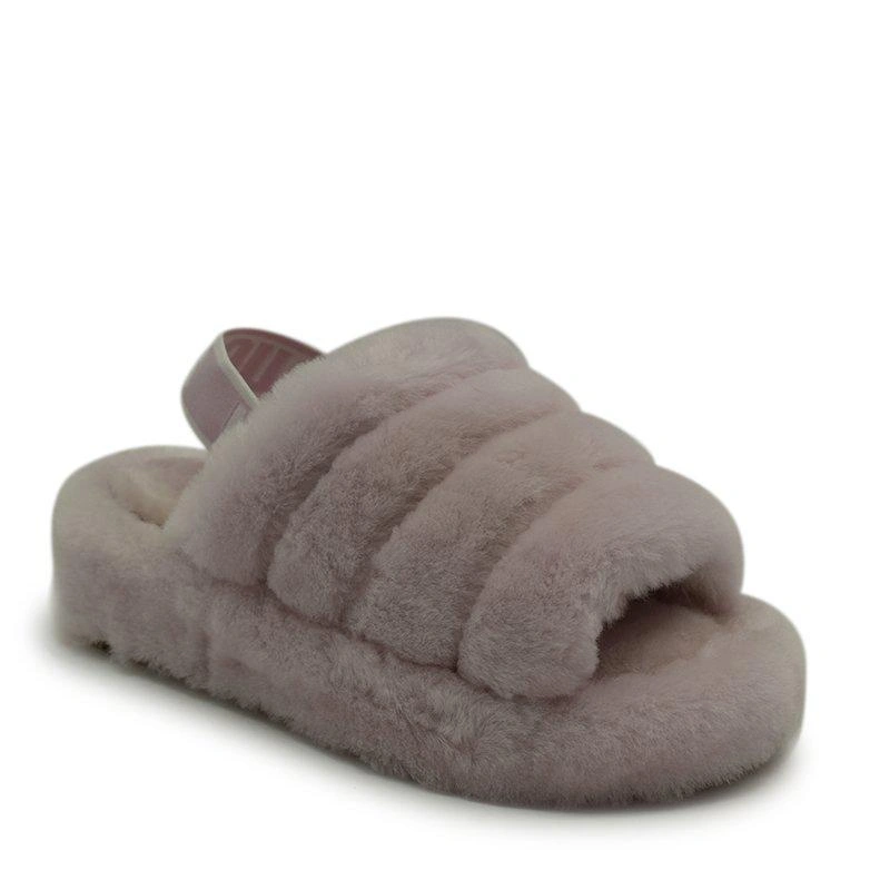 Угги тапочки женские UGG Women Slippers Fluff Yeah Slide Seashell Pink фото-7