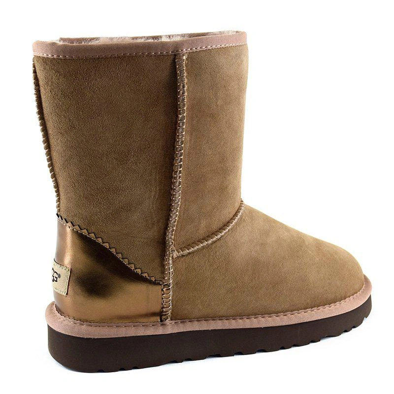 Угги женские UGG Classic Short II Metallic Driftwood фото-4