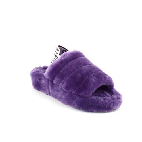 Угги тапочки женские UGG Women Slippers Fluff Yeah Slide Violet Bloom фото-6