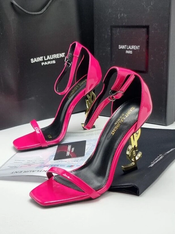 Туфли-босоножки Yves Saint Laurent Opyum A105998 Patent Leather Pink