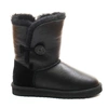 Угги женские ботинки UGG Bailey Button Metallic Black фото-1