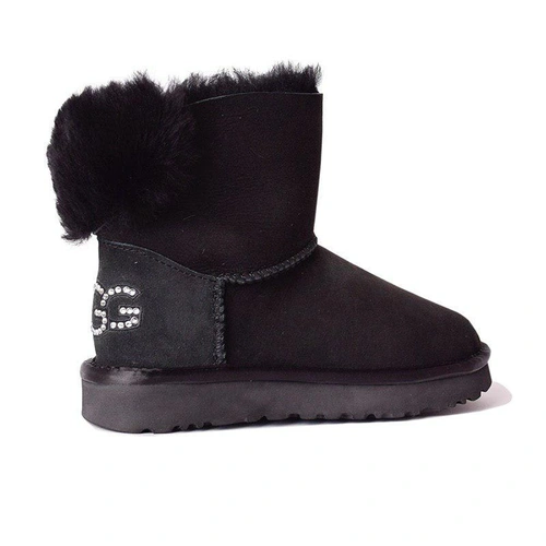 Угги женские UGG CLASSIC BLING MINI Black фото-5