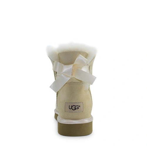 Угги женские мини UGG Mini Bailey Bow II Metallic Amberlight фото-4