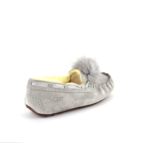 Угги женские мокасины UGG Pom Pom Dakota L.Grey фото-3