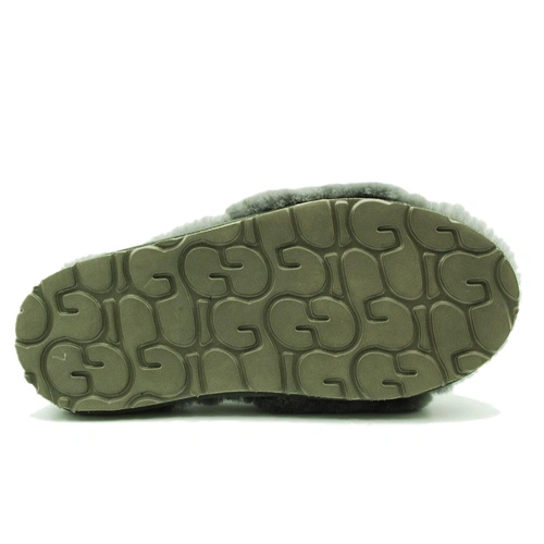 Угги тапочки женские UGG Fluff Slide Slippers Grey фото-4