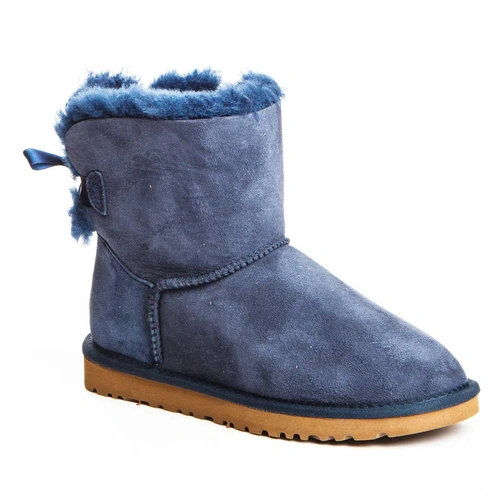 Угги женские ботинки UGG Mini Bailey Bow Navi фото-2