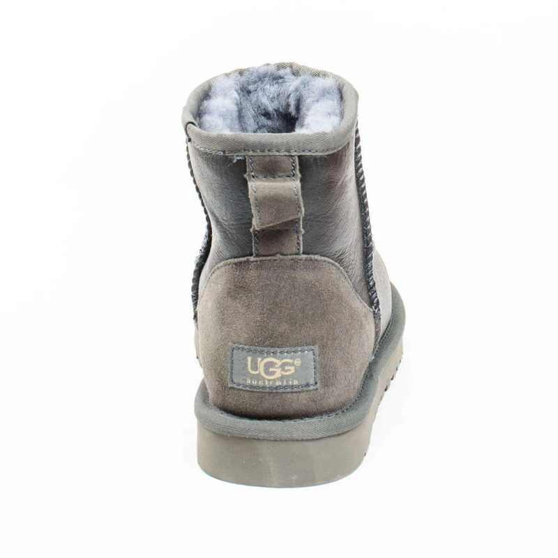 Угги женские ботинки UGG Mini Classic Metallic Grey фото-4