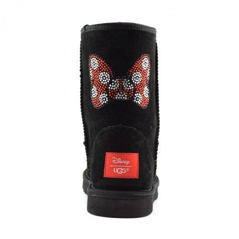 Угги женские UGG Classic Short Disney Mickey Crystal Black фото-5