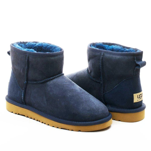 Угги женские ботинки UGG Mini Classic Navi фото-4