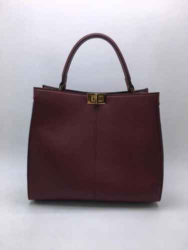 Женская сумка Fendi 32×28 бордовая