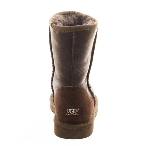 Угги женские ботинки UGG Classic Short Metallic Chocolate фото-3