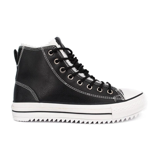 Кеды Converse All Star 144733 Black White с мехом