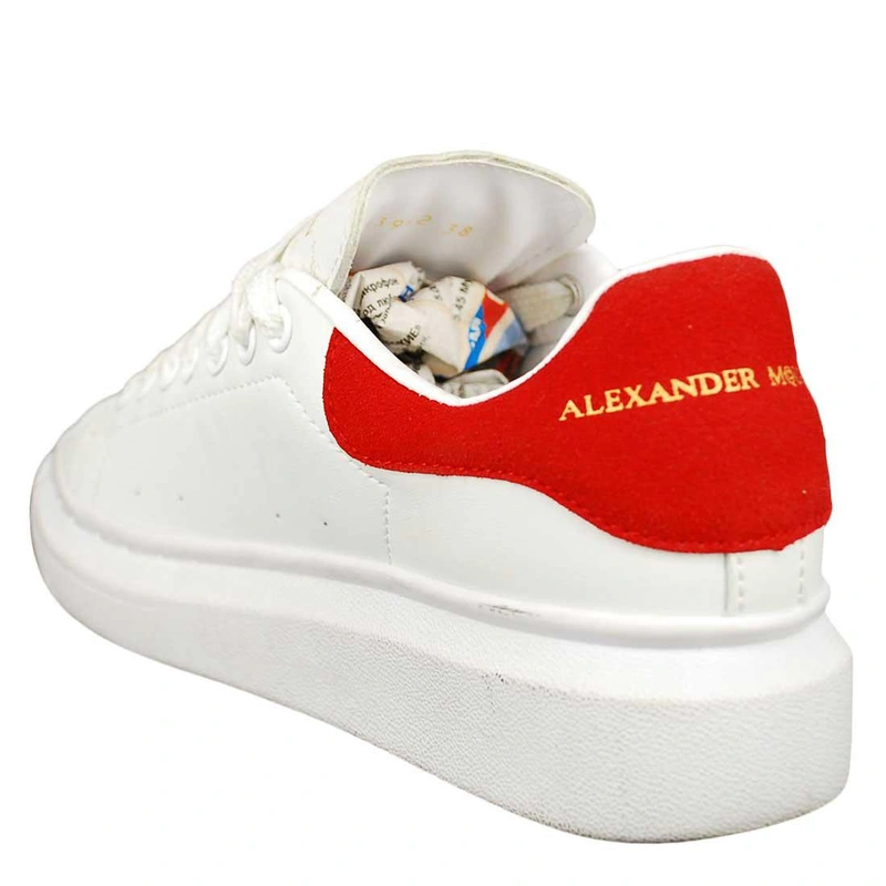 Кроссовки Alexander McQueen Oversized Larry White Red фото-6