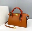 Женская кожаная сумка Fendi оранжевая 29/18 фото-1